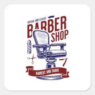 Sticker Carré Barber Shop
