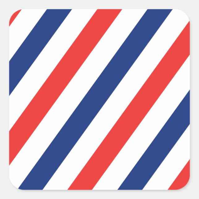 Sticker Carré Barber Stripes (Devant)