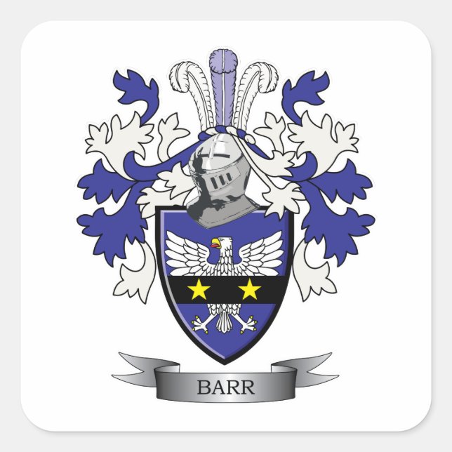 Sticker Carré Barr Family Crest Armoiries (Devant)