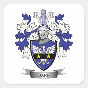Sticker Carré Barr Family Crest Armoiries