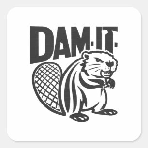 Sticker Carré Barrage Beaver it