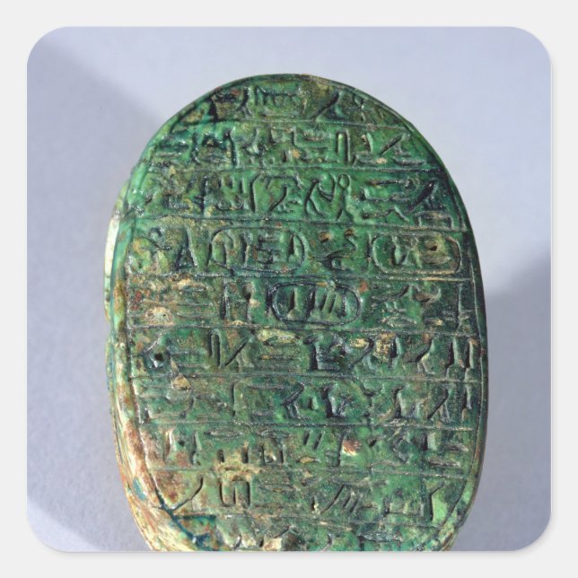Sticker Carré Base d'un scarabée de mariage d'Amenhotep III (Devant)