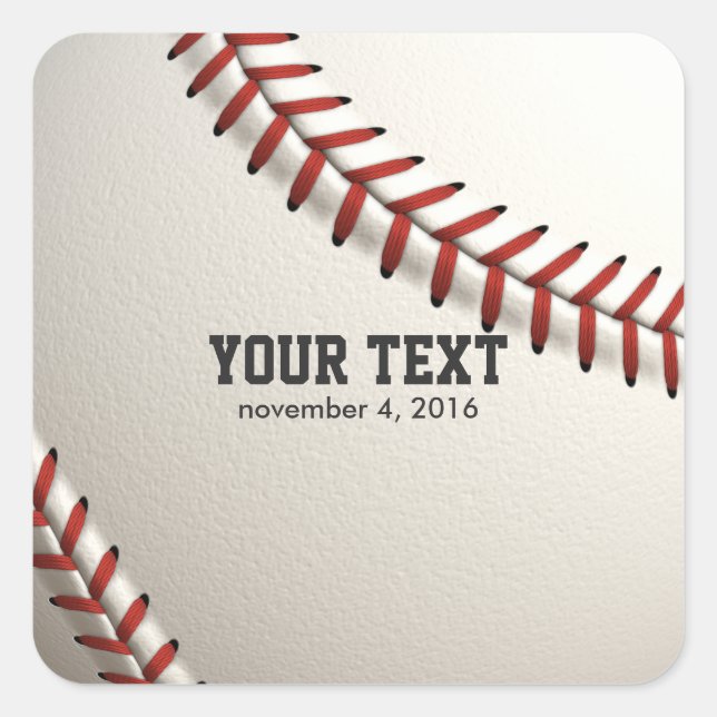 Sticker Carré Baseball (Devant)