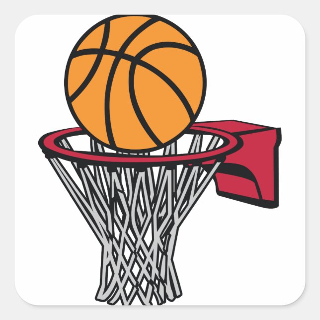 Sticker Carré Basket-ball (Devant)