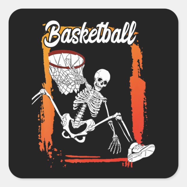 Sticker Carré Basket-ball Men Women Kids (Devant)