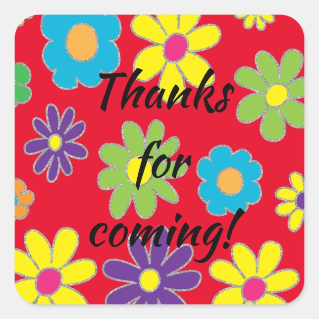 Sticker Carré Bat mitzvah à barres (Devant)