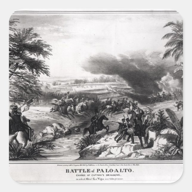 Sticker Carré Bataille de Palo Alto (Devant)