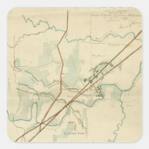 Sticker Carré Bataille de Stones River - Guerre civile Panoramiq