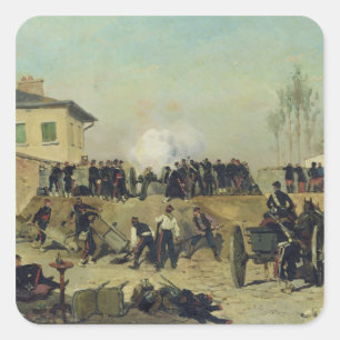 Sticker Carré Bataille de Villejuif, Siège de Paris, 1870