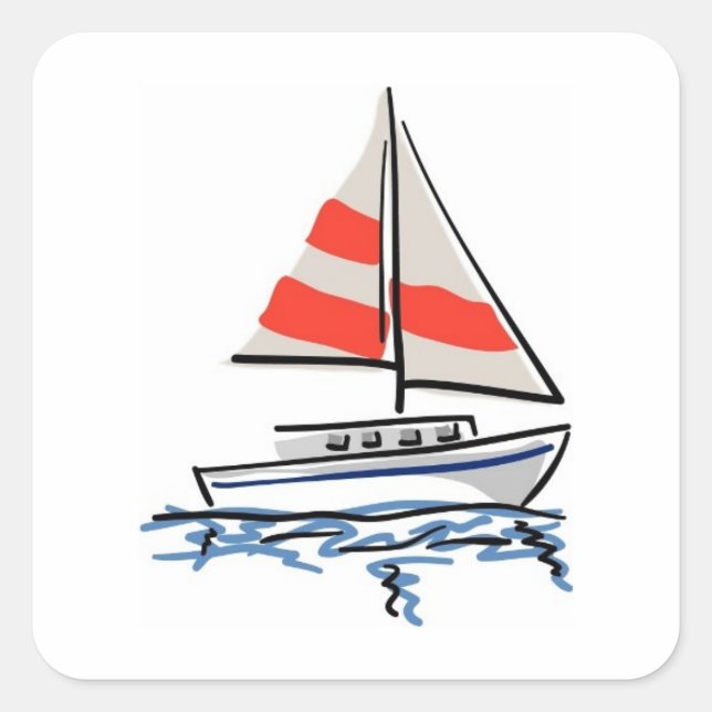 Sticker Carré Bateau (Devant)