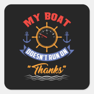 Sticker Carré Bateau - Mon bateau ne fonctionne pas grâce