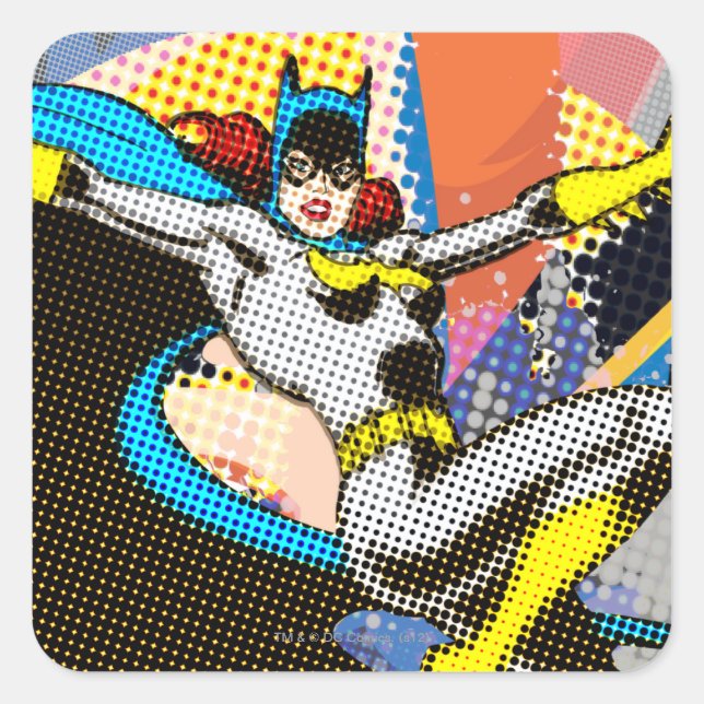 Sticker Carré Batgirl Mid-Air (Devant)