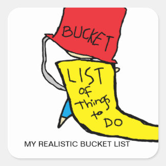 STICKER CARRÉ BÂTIMENTS DE LA LISTE DES BUCKET