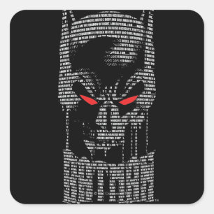 Sticker Carré Batman Avec Mantra