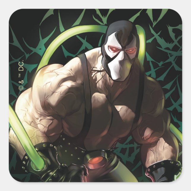 Sticker Carré Batman Bane Bat Swarm Illustration (Devant)