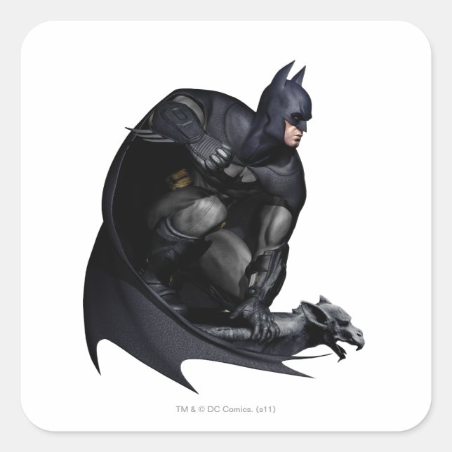 Sticker Carré Batman Crouching (Devant)