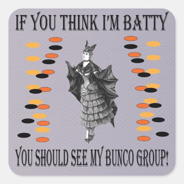 Sticker Carré Batty Bunco (Devant)