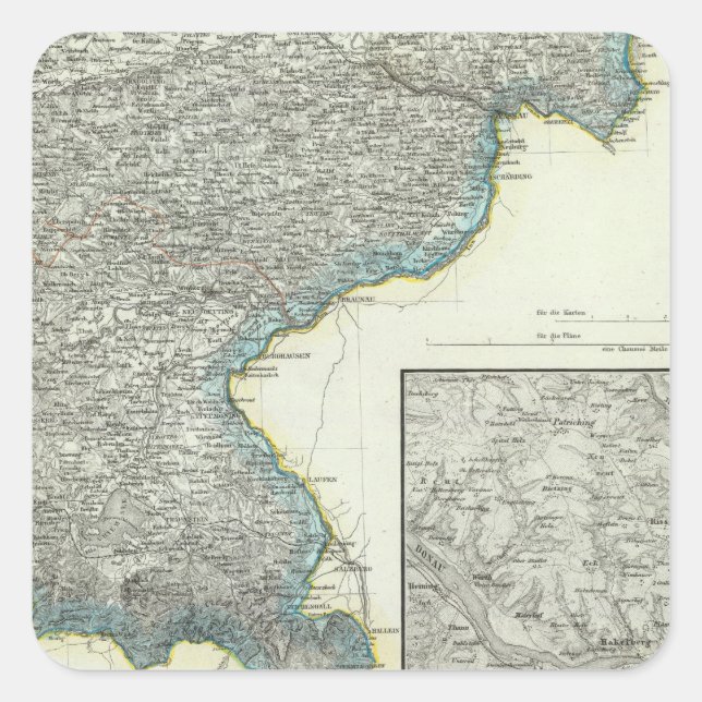 Sticker Carré Bavière, Passau (Devant)