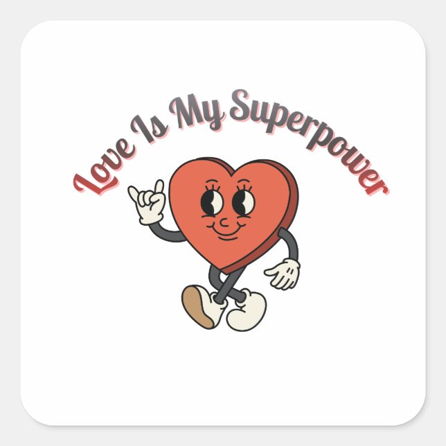 Sticker Carré Be Mine 2026 – Retro Valentine Love Typography (Devant)