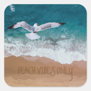 Sticker Carré Beach Vibes