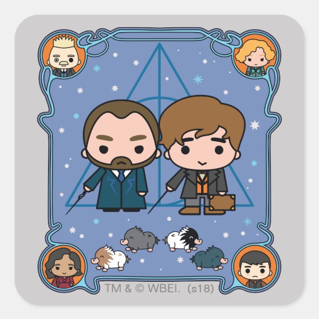 STICKER CARRÉ BEASES FANTASTIQUES : LES CRIMES DE GRINDELWALD™ (Devant)