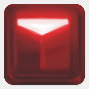 Sticker Carré Beat Saber Red Note Block Artsy
