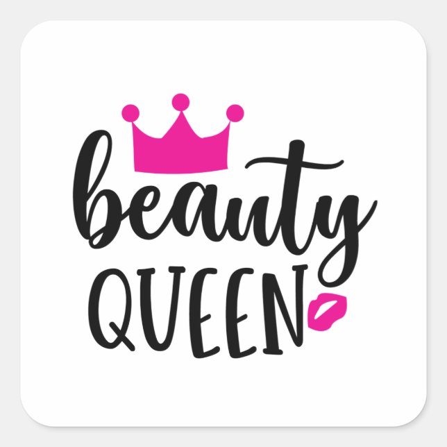 Sticker Carré Beauty queen (Devant)