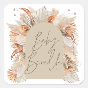 Sticker Carré Bébé Benalla pampas herbe Carré en terre cuite mod