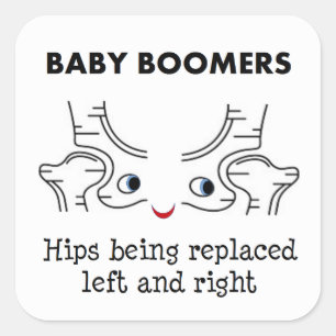 Sticker Carré Bébé Boomer Hips
