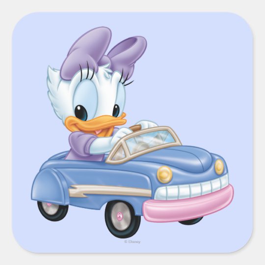 Sticker Carre Bebe Daisy Duck Zazzle Ca