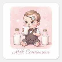 Bébé Fille Connaisseur de Lait Impression pour la 