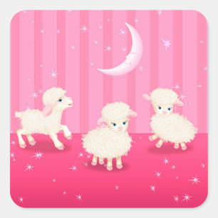 Sticker Carré Bébé lambs