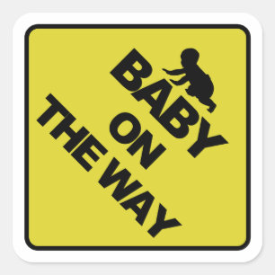 Sticker Carré Bébé sur le chemin