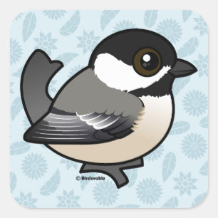 Sticker Carré Bécasseau noir Birdorable