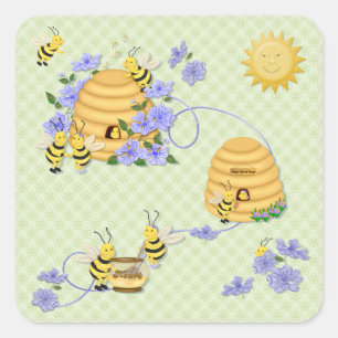 Sticker Carré Bee Dance Party