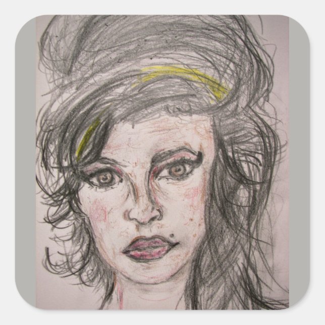 Sticker Carré Beehive Girl (Devant)