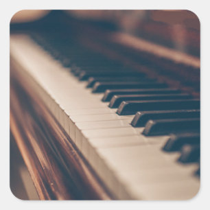 Sticker Carré Belle conception de piano