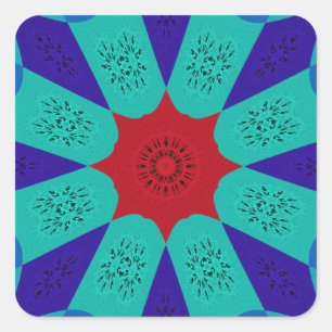 Sticker Carré Belle couleur de design féminin égyptienne Extraor