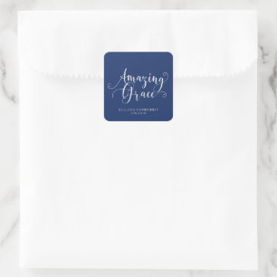 Sticker Carré Belle écriture manuscrite Amazing Grace