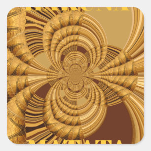 Sticker Carré Belle Giraffe extraordinaire vectorielle Kaleidosc