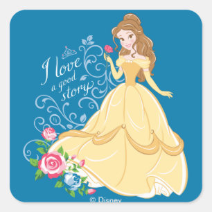 Sticker Carré Belle   J'Aime Une Bonne Histoire