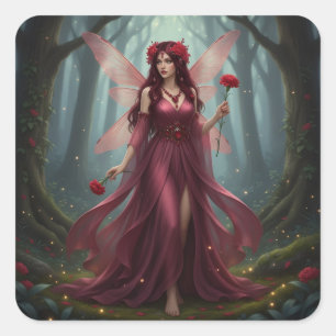 Sticker Carré Belle Janvier Garnet Fairy