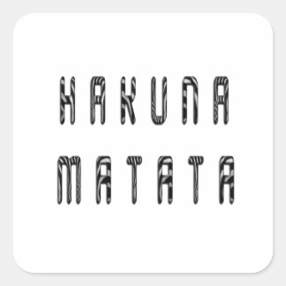 Sticker Carré Belle Zebra Print Motif Art Design