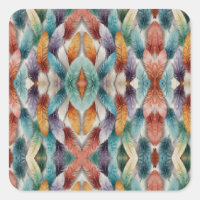Belles plumes de cristal de glace multicolore