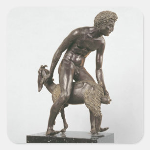 Sticker Carré Berger traçant une chèvre