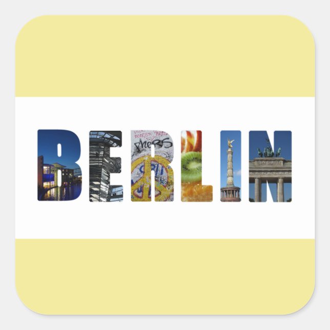 Sticker Carré Berlin Allemagne City Photos de Voyage (Devant)