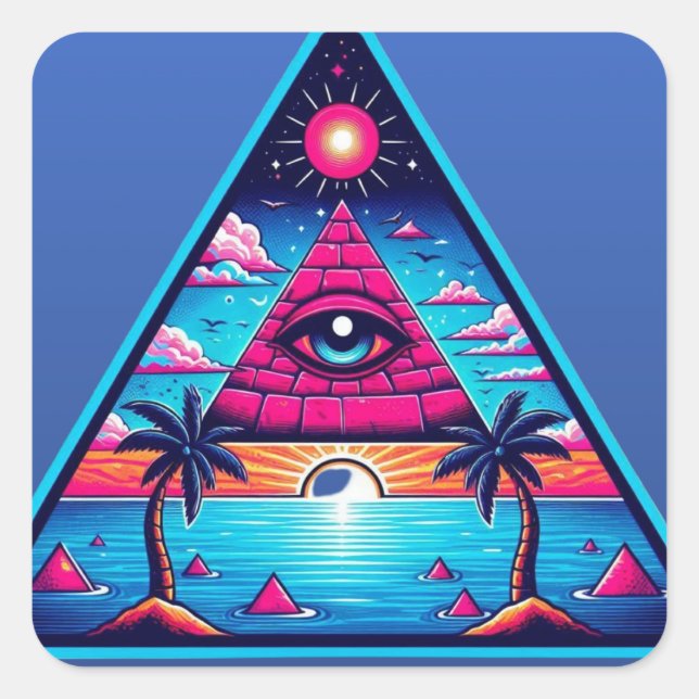 Sticker Carré Bermudes-22 (Devant)