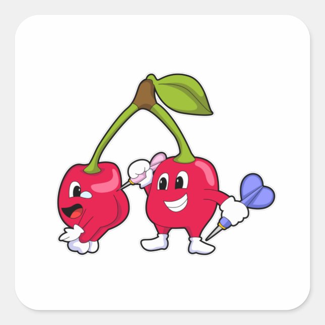 Sticker Carré Berry à Darts avec Dart (Devant)