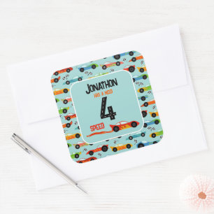 Sticker Carré Besoin de 4 vitesse course quatrième anniversaire