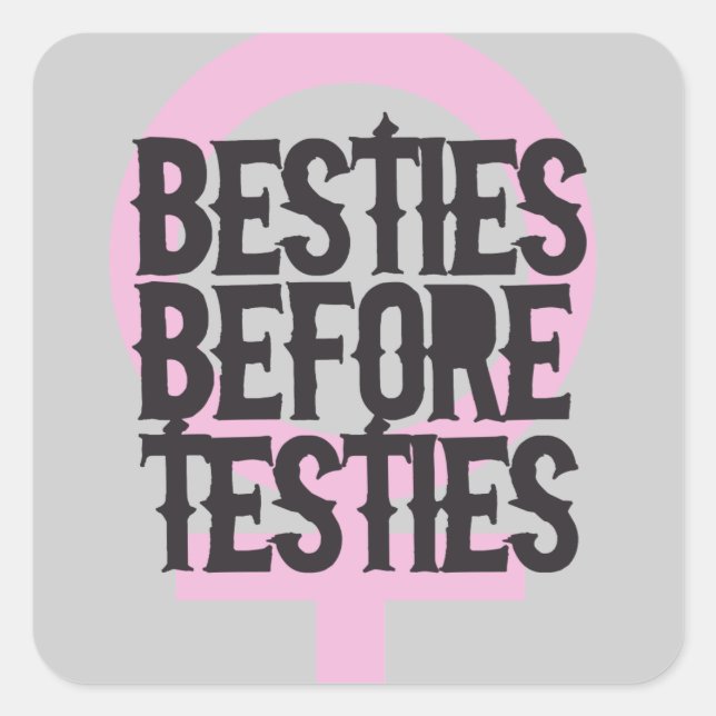 Sticker Carré Besoins avant testicules (Devant)